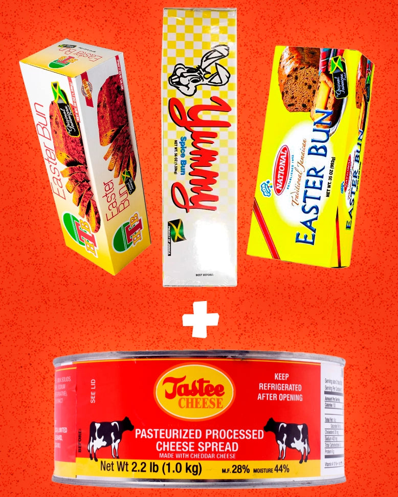 Double Delight Easter Box β Any 2 Buns & Tastee Cheese (1kg)