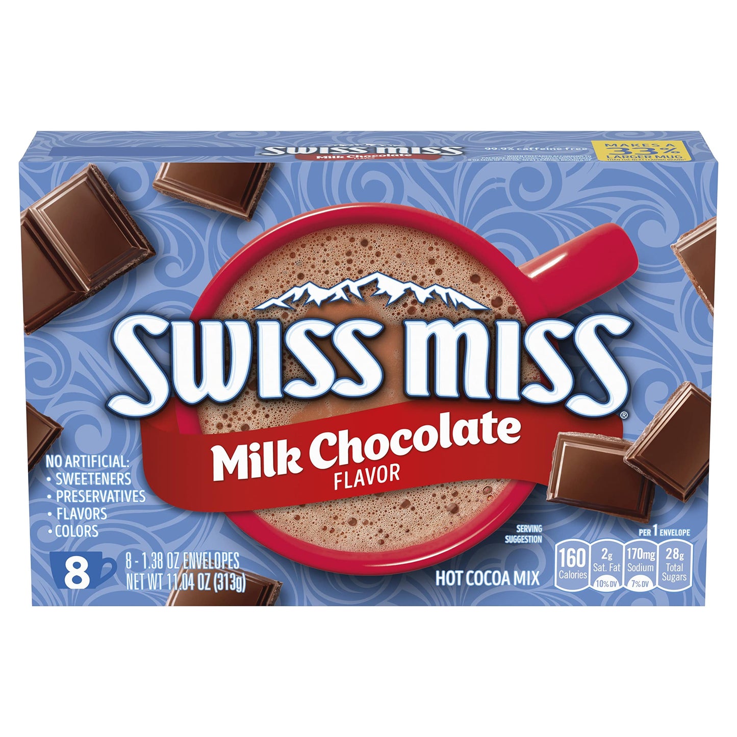 Swiss Miss Milk Chocolate Hot Cocoa Drink Mix 8 Satchets