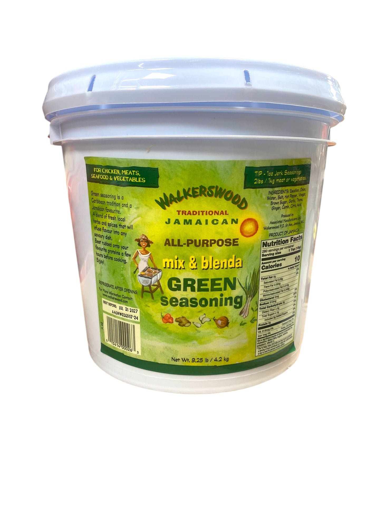 Walkerswood Green Seasoning (9.25lbs) 4.2kg