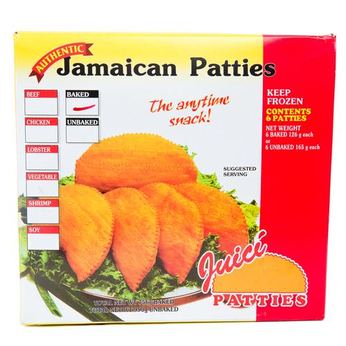 Juici Beef Patties Pack Of 6 (Jamaican Imported)