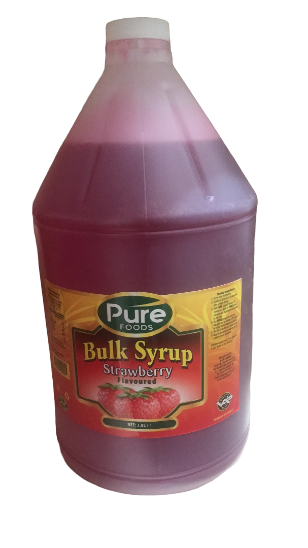 Pure Foods Bulk Strawberry Syrup 3.8l