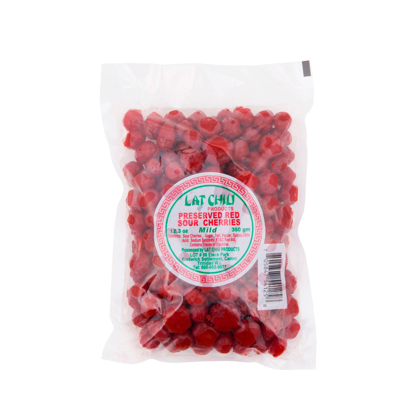 Lat Chiu Preserved Red Sour Cherries Mild 350g