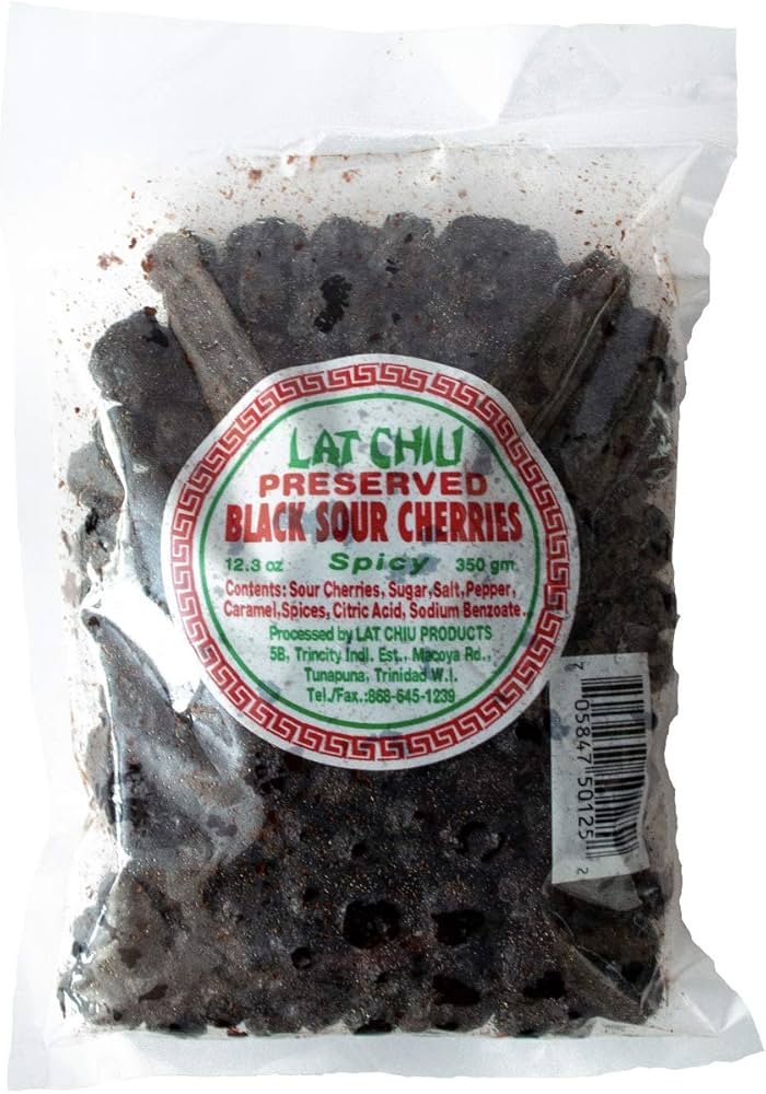Lat Chiu Preserved Black Sour Cherries Spicy 350g