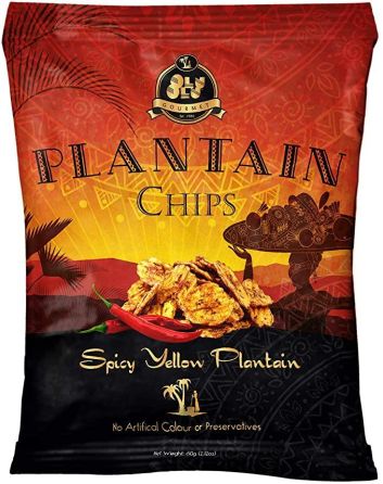 Olu Olu Yellow Plantain Chips with Chilli 60g (Pack of 12)