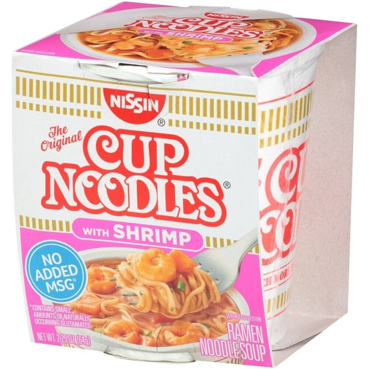 Nissin Cup Noodles Shrimp Flavour Pack Of 12