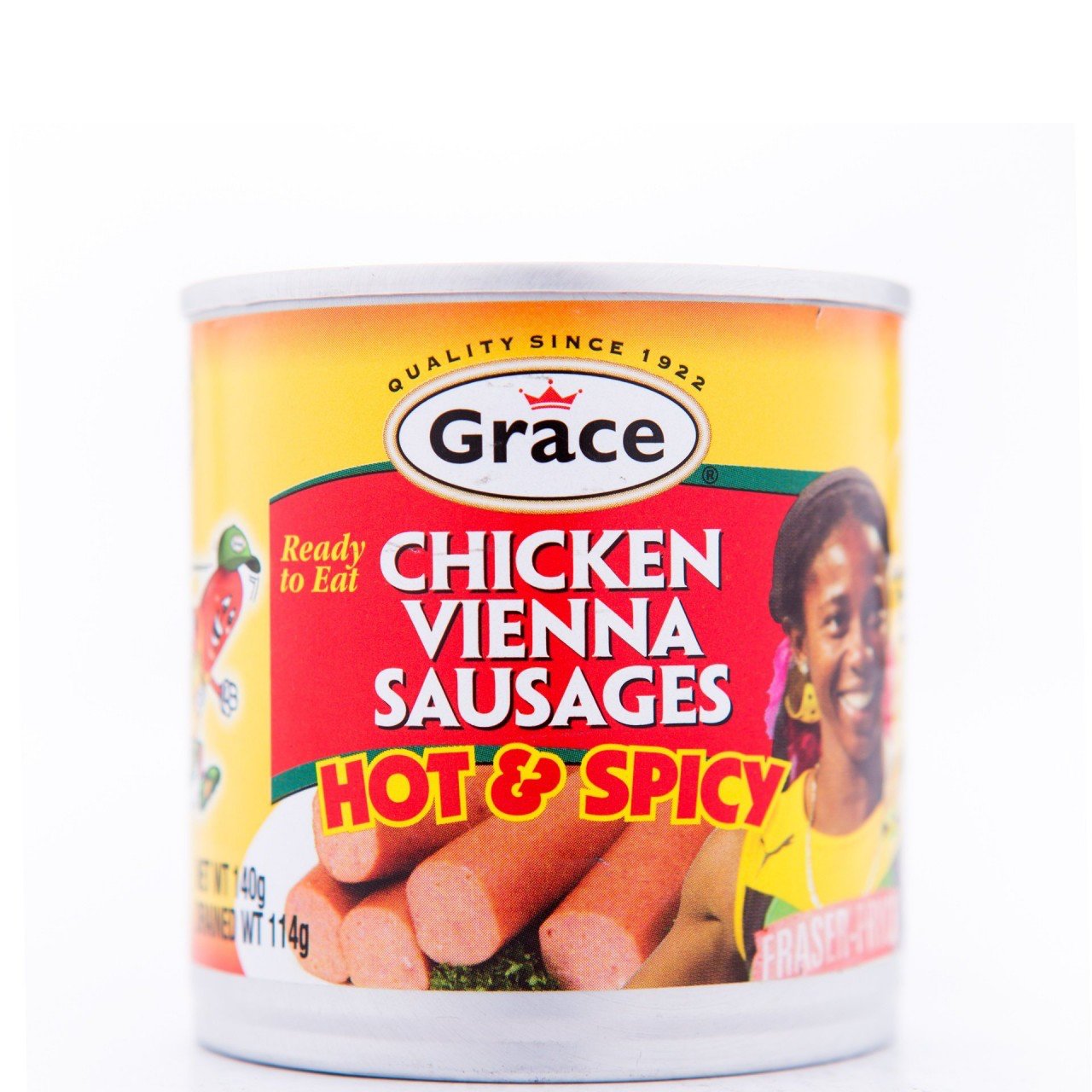 Grace Chicken Vienna Sausages Hot & Spicy (Jamaican Imported) Pack Of 10