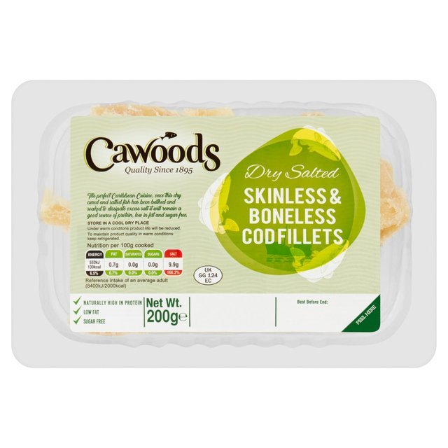 Cawoods Skinless  Boneless Cod Fillets 200g