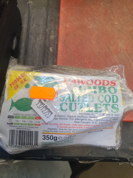 Cawoods Jumbo Salted Cod Cutlets 350g