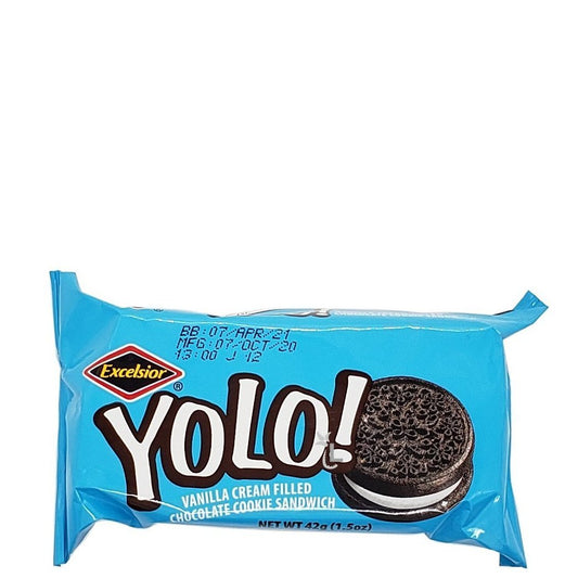 Excelsior Yolo Vanilla Cream Filled Chocolate Cookie Sandwich