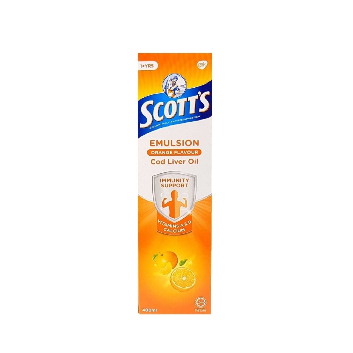 Scotts Emulsion Vita Orange Cod Liver Oil Extra 400ml