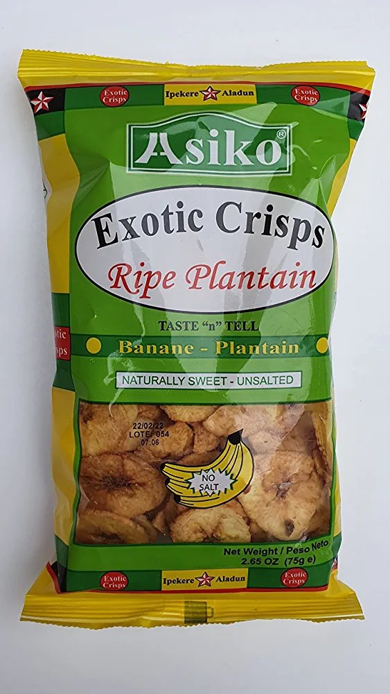 Asiko Ripe Plantain Sweet - No Salt