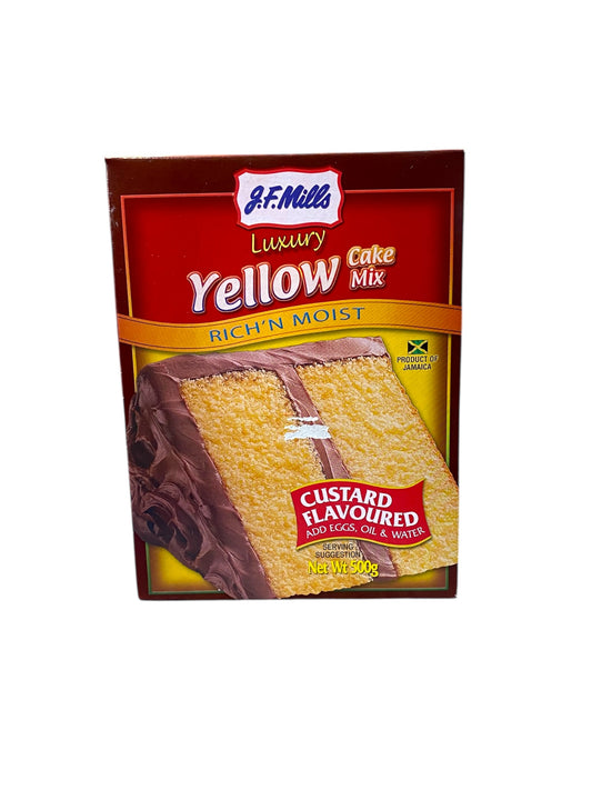 JF Mills Yellow Cake Mix Custard Flavour (500g)