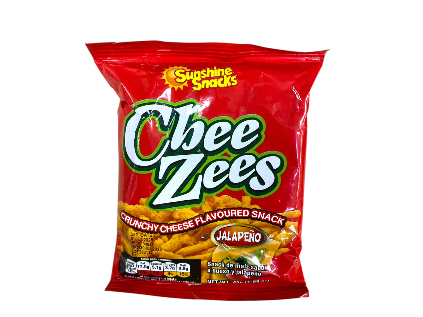 Sunshine Snacks Cheezees Jalapeno 45g