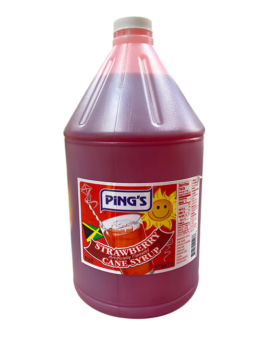 Ping’s Strawberry Cane Syrup 1 Gallon