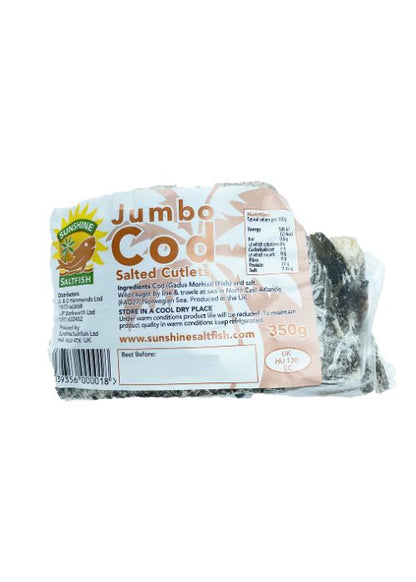 Sunshine Saltfish Jumbo Cod Salted Cutlets 350g