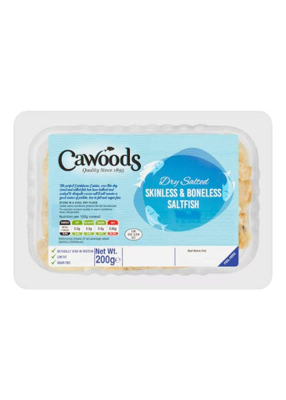 Cawoods Dry Salted Skinless  Boneless Saltfish 100g