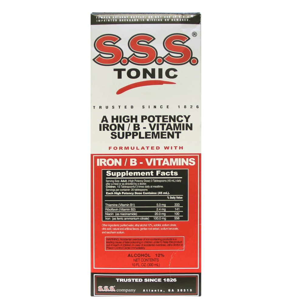 S.S.S Tonic Iron/B-Vitamin Supplement 300ml