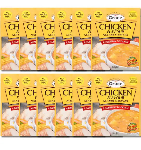Grace Chicken Flavour Noodle Soup Mix Case Of 12