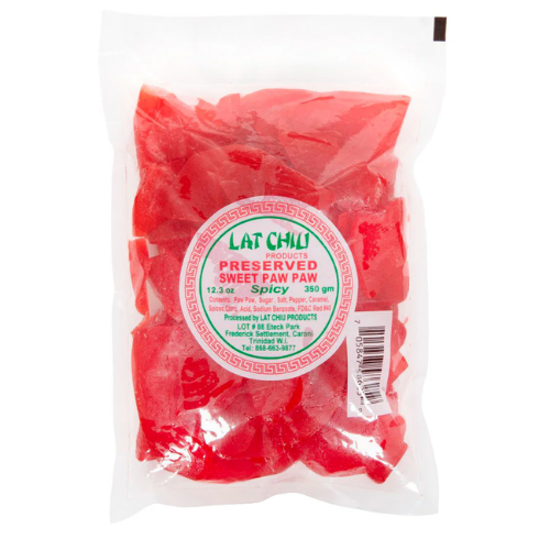 Lat Chiu Preserved Sweet Paw Paw Spicy 350g