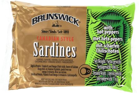 Brunswick Sardines with Hot Peppers 106g (Pack of 12)