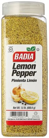 Badia Lemon Pepper Seasoning (Pimienta Limón) - (1.5 lb) 680.4g