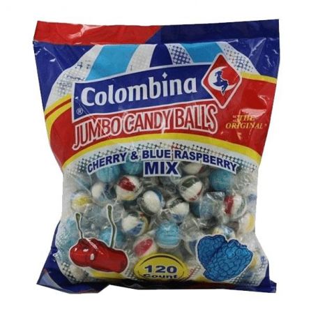 Colombina Jumbo Cherry & Blue Raspberry Mix (120 Count) – Fresh & Exotic